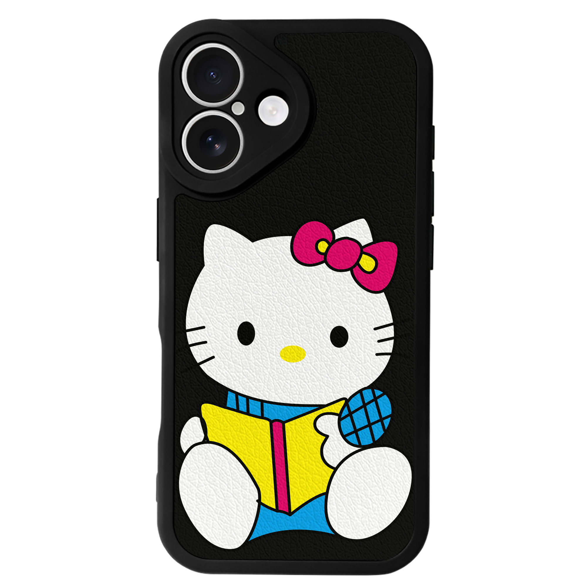（画像用） Hello Kitty ハローキティ 【iPhone 16シリーズ対応】シリコンスマホケース（レザー調） 材質：シリコン